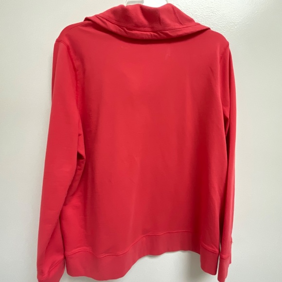 Chaps Est. 1978 Coral Pullover 3 Snap Collared Top with Tie XL - Picture 2 of 15
